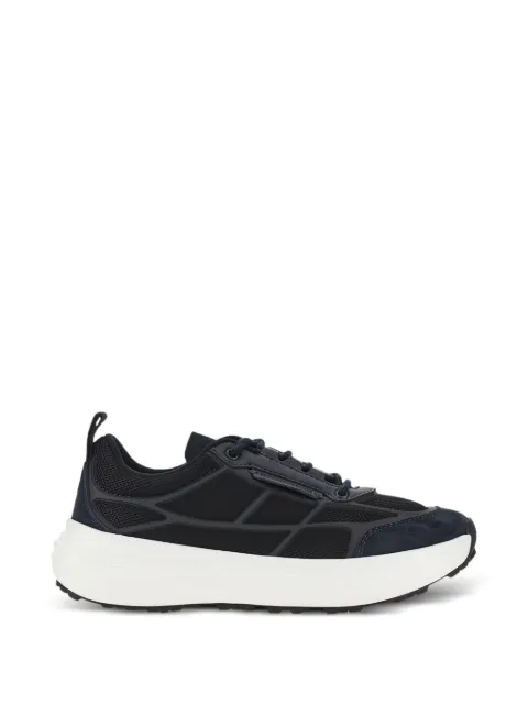 Emporio Armani mesh-panelled suede-trim sneakers