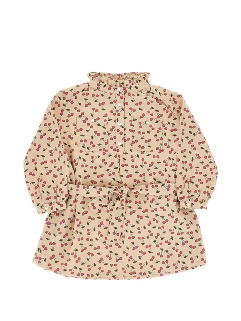 Bonpoint cherry-print ruffled dress