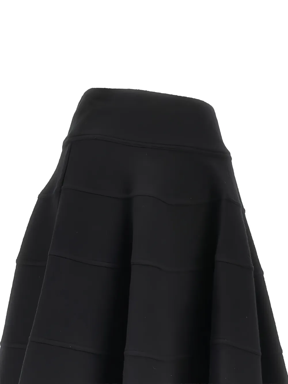 Emporio Armani Gelaagde rok van scheerwol Zwart