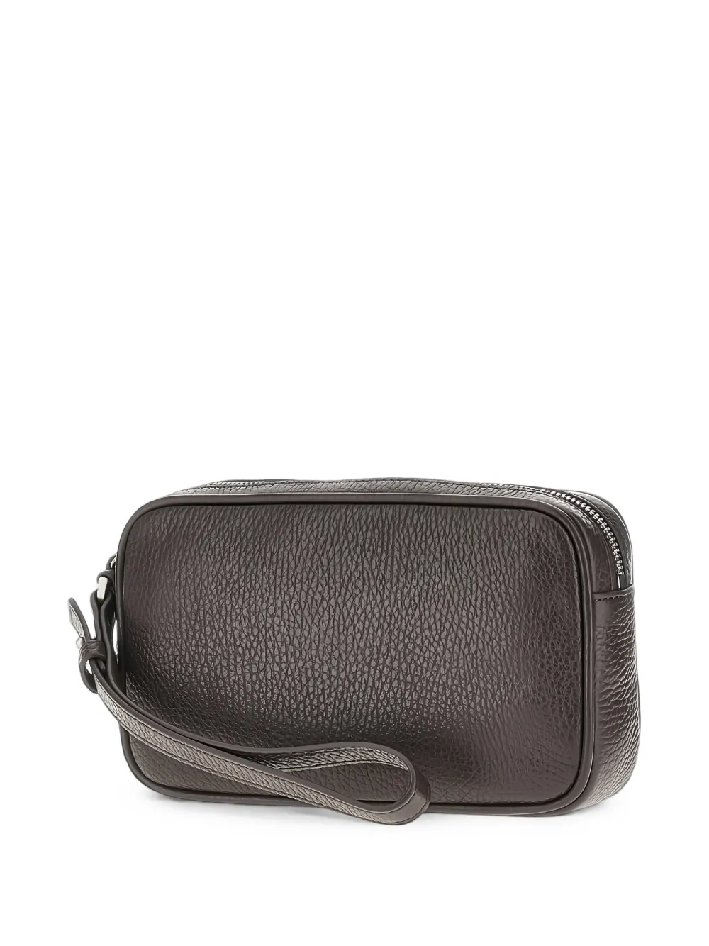 Emporio Armani Leren clutch Bruin