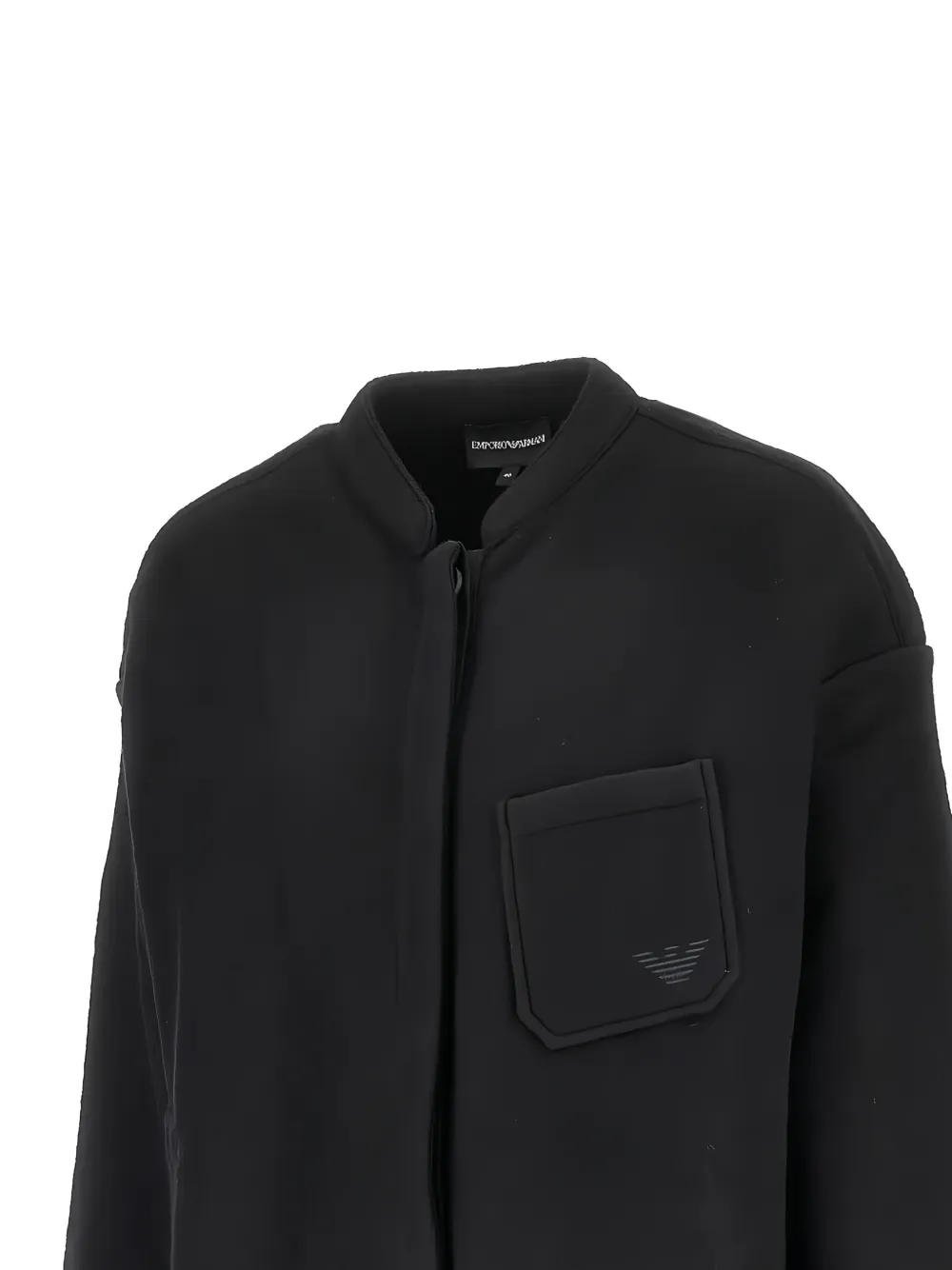 Emporio Armani Jack met geborduurd logo en zak Zwart