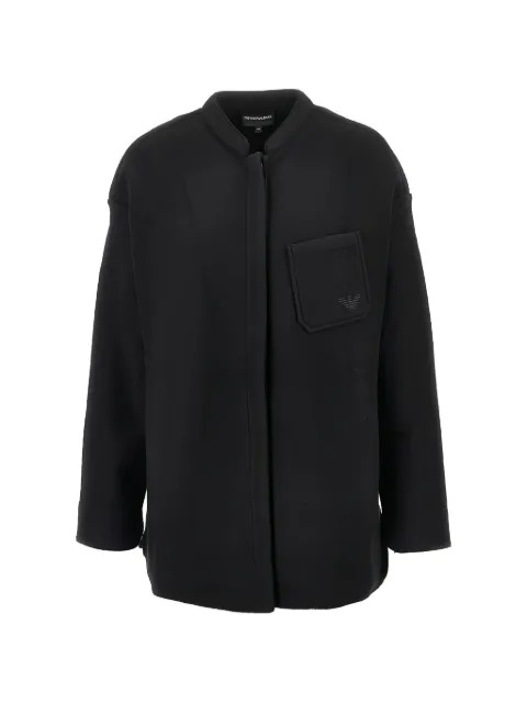 Emporio Armani logo-embroidered pocket jacket