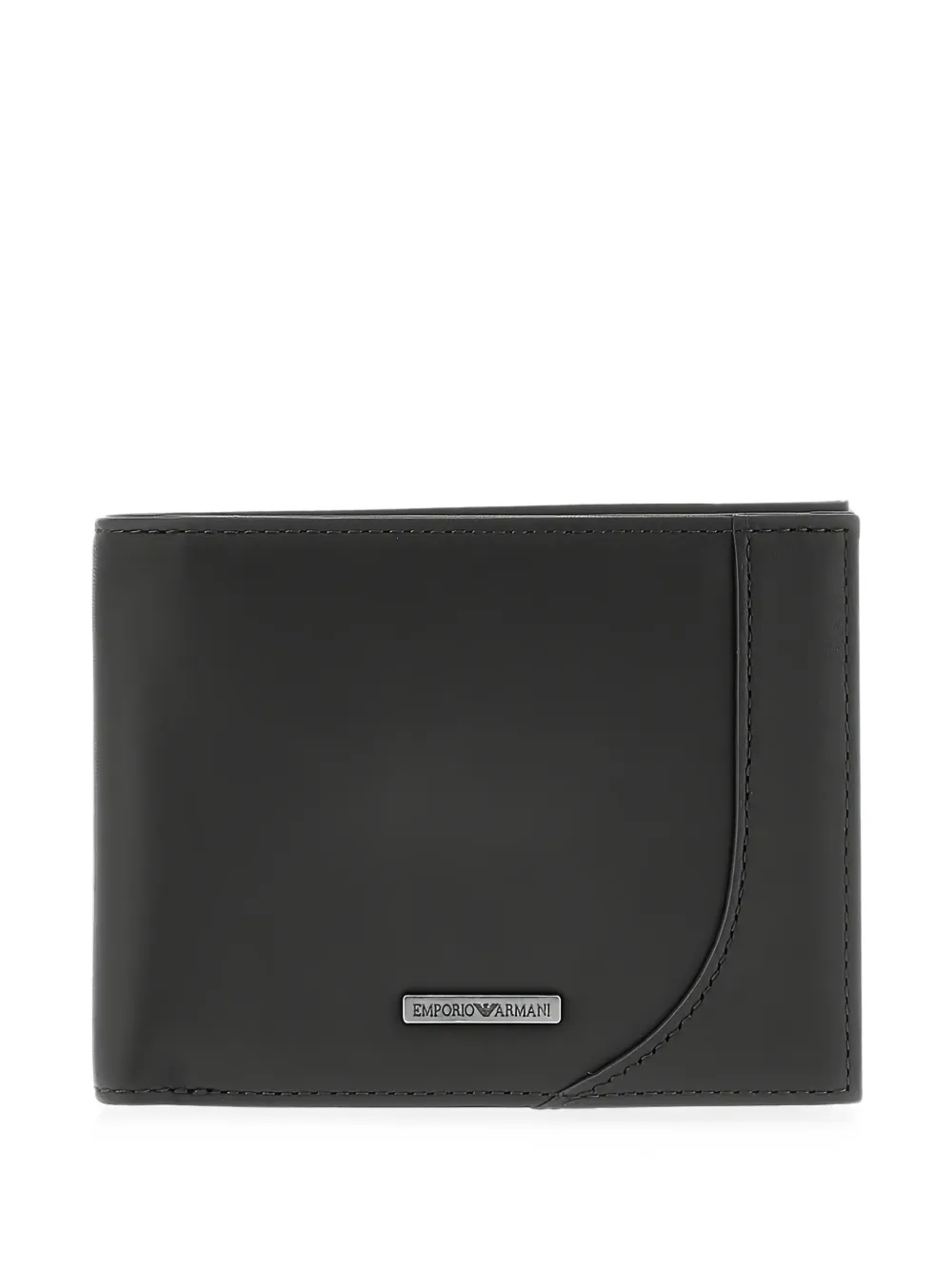 Emporio Armani logo-plaque bifold wallet - Nero