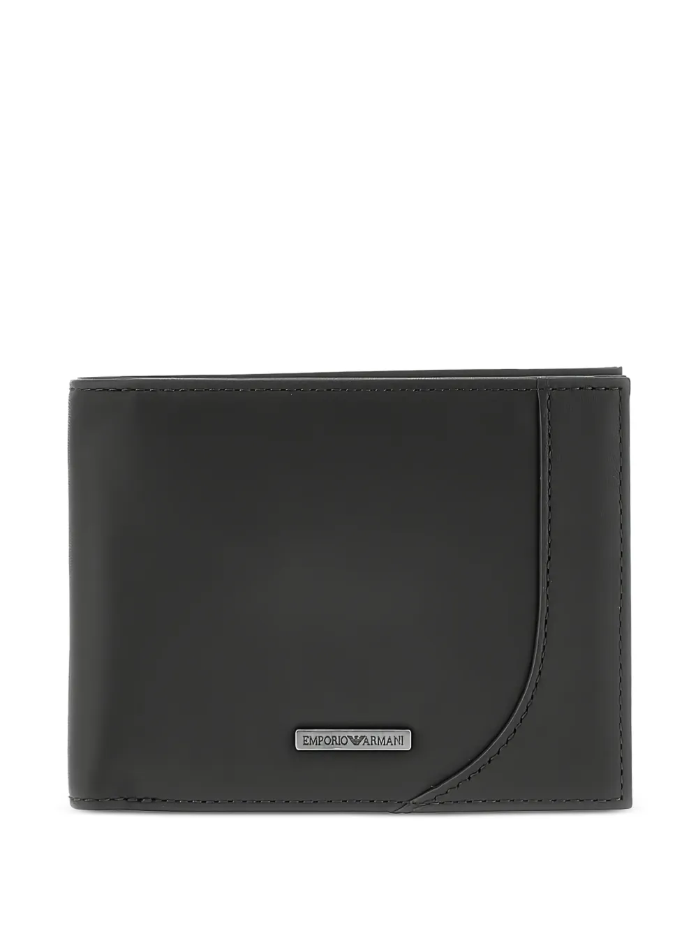 Emporio Armani logo-plaque bifold wallet - Nero