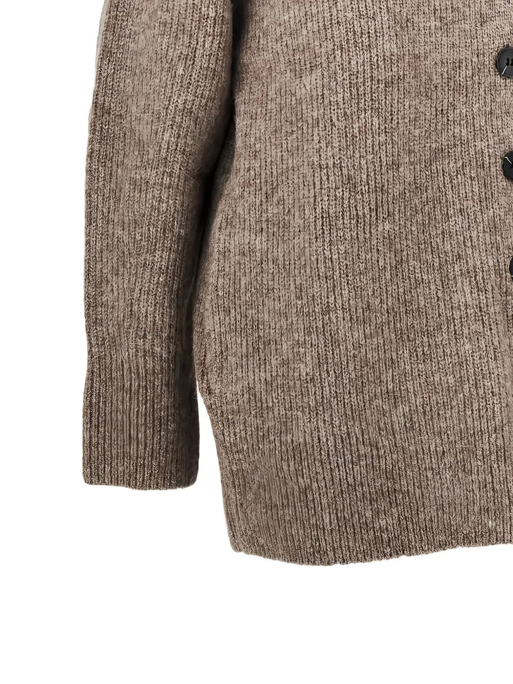 Emporio Armani Boteh Capsule ribgebreid vest met hoge hals Bruin