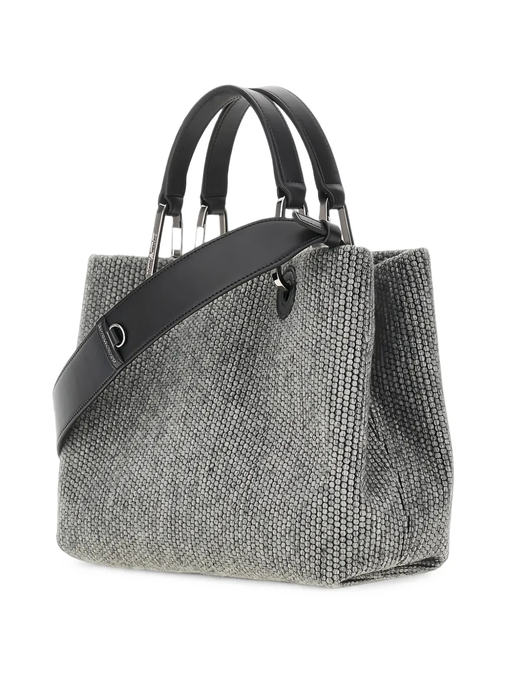 Emporio Armani logo-patch tote bag Grijs