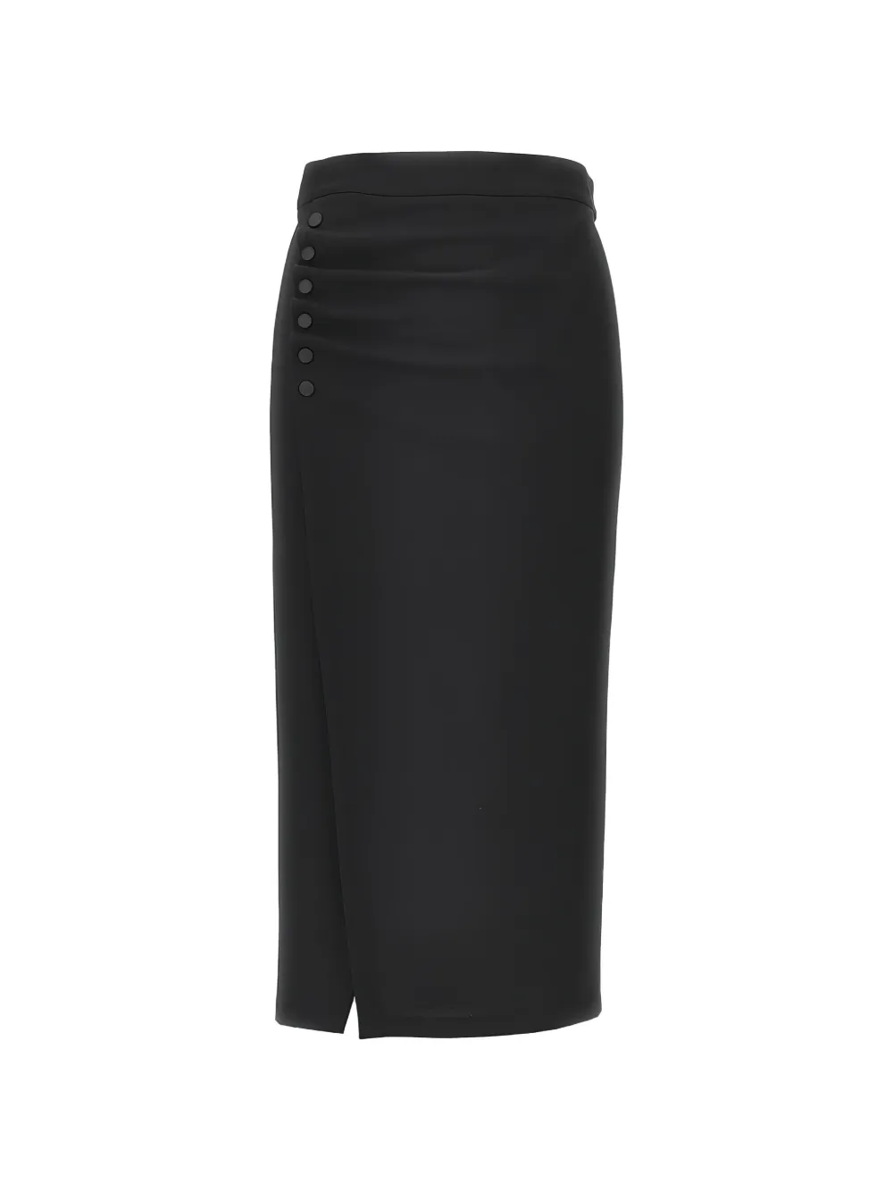 Emporio Armani button-embellished draped skirt - Nero
