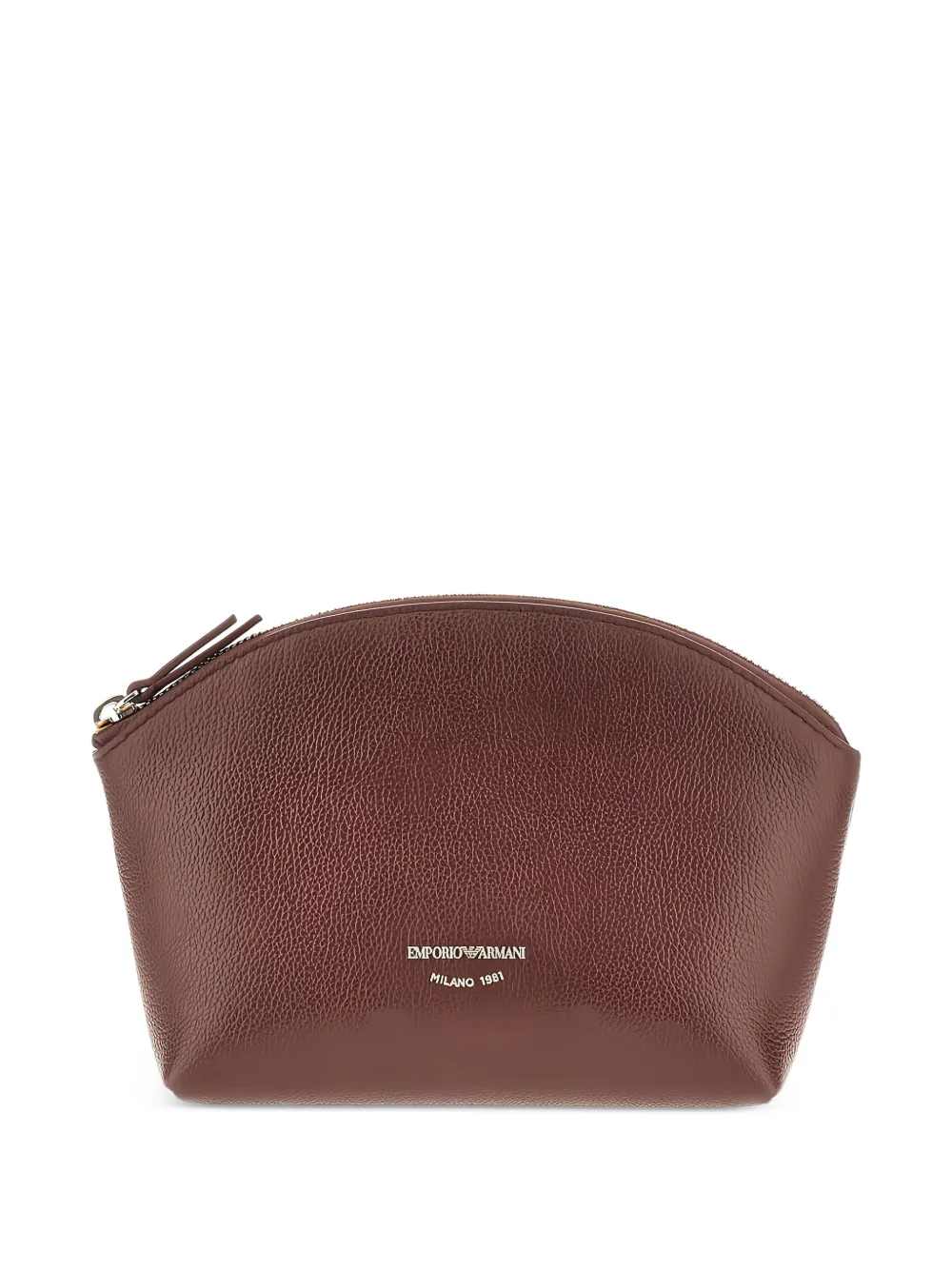 Emporio Armani grained leather pouch - Rosso