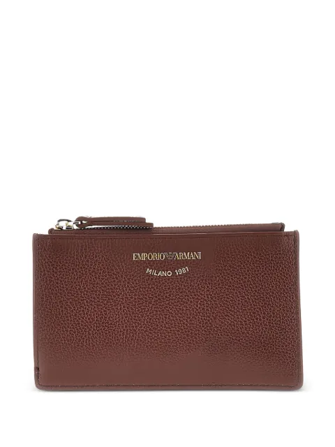 Emporio Armani pebbled-leather cardholder