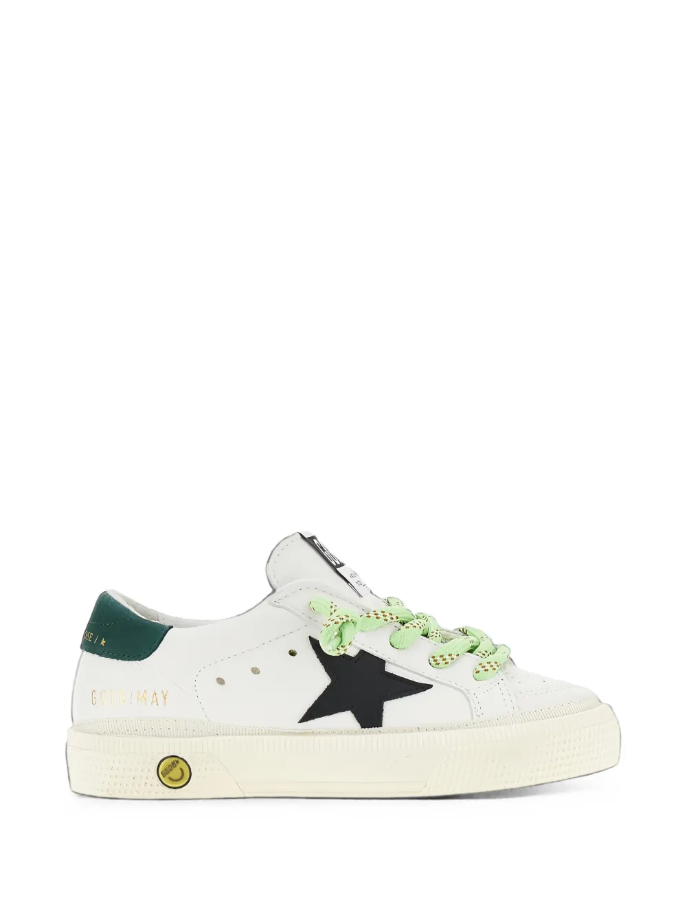 Golden Goose Kids May star-patch leather sneakers Wit