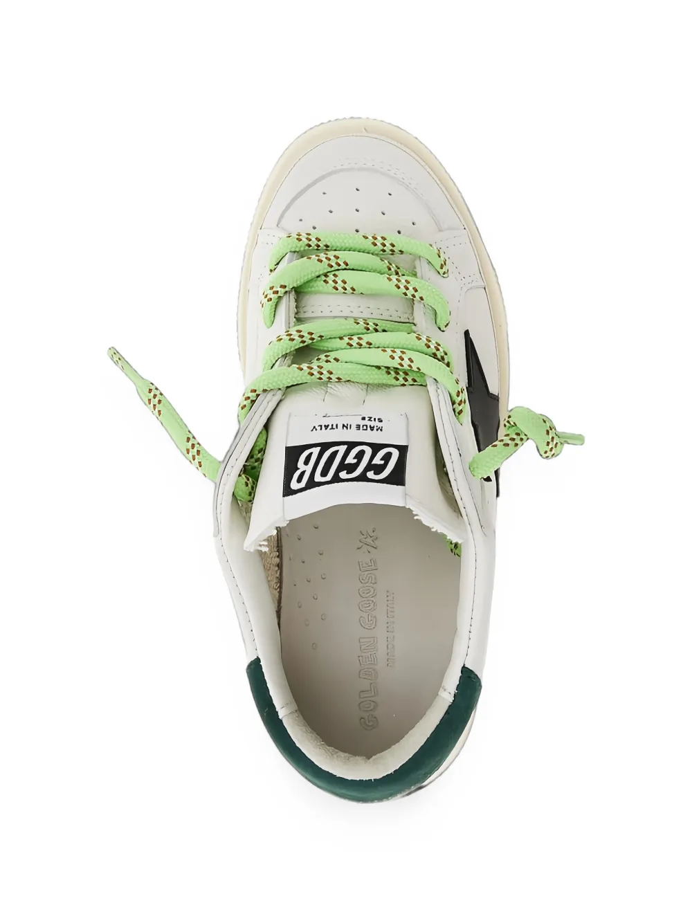 Golden Goose Kids May star-patch leather sneakers Wit