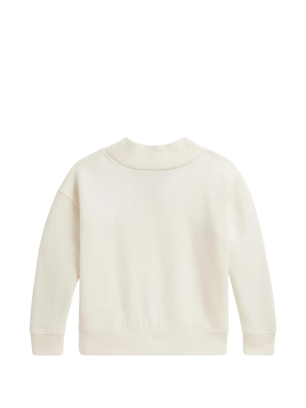 POLO RALPH LAUREN KIDS Polo Bear fleece boxy sweater Beige