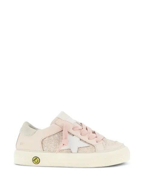 Golden Goose Kids tenis May con detalle de glitter