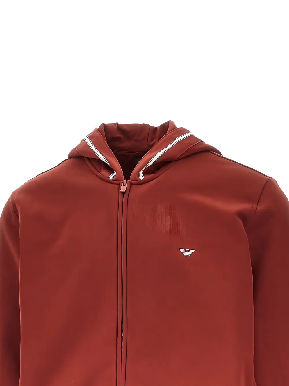 Ea7 Emporio Armani Hoodie met logopatch Rood
