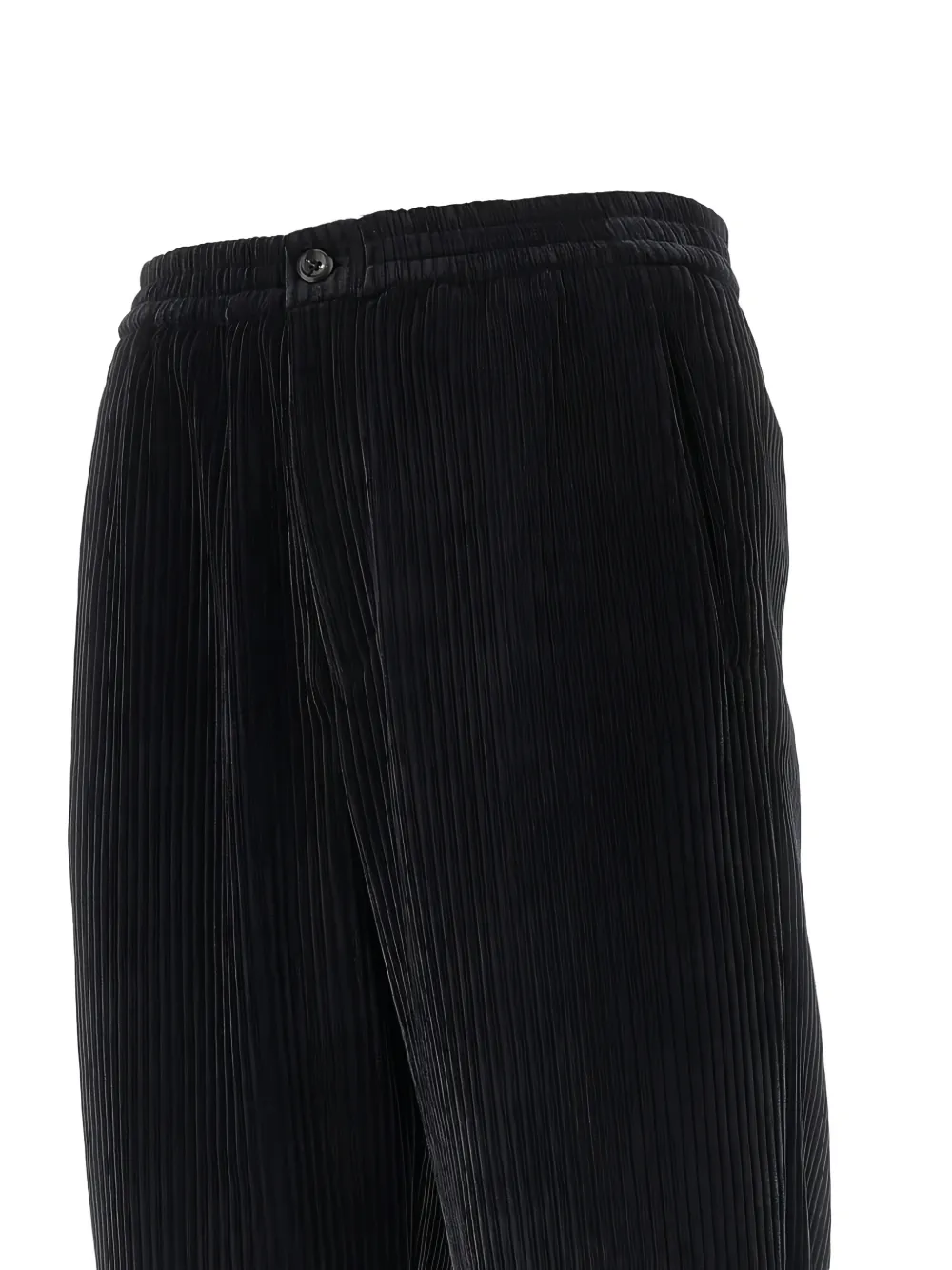 Emporio Armani Ribfluwelen broek Zwart