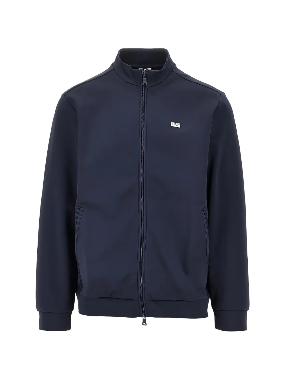 Ea7 Emporio Armani logo-plaque zip-up jacket - Blu