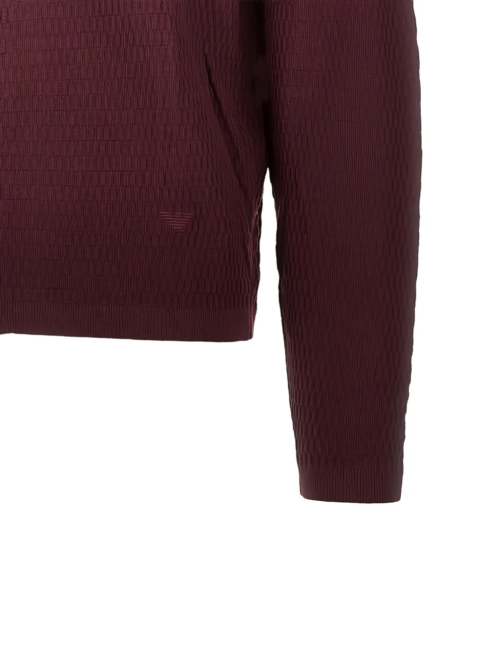 Emporio Armani Vest met rits en textuur Rood