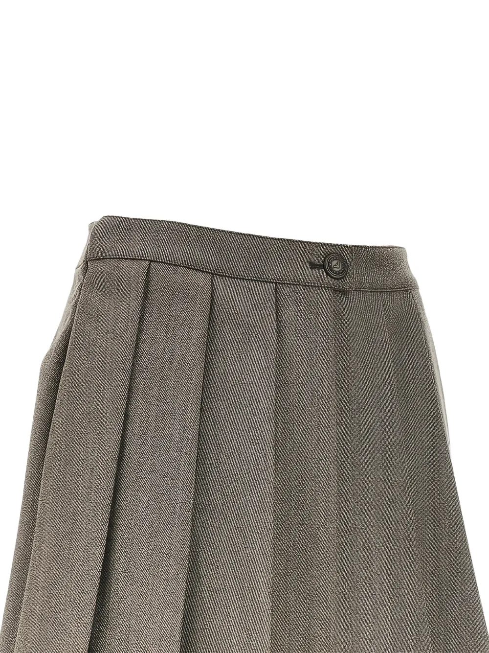 Emporio Armani pleated virgin wool shorts Grijs