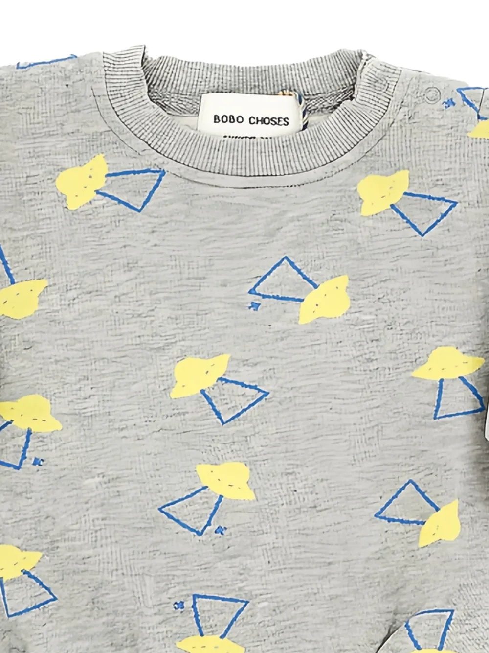 Bobo Choses Pixel Abduction trui met katoenen grafische print Grijs