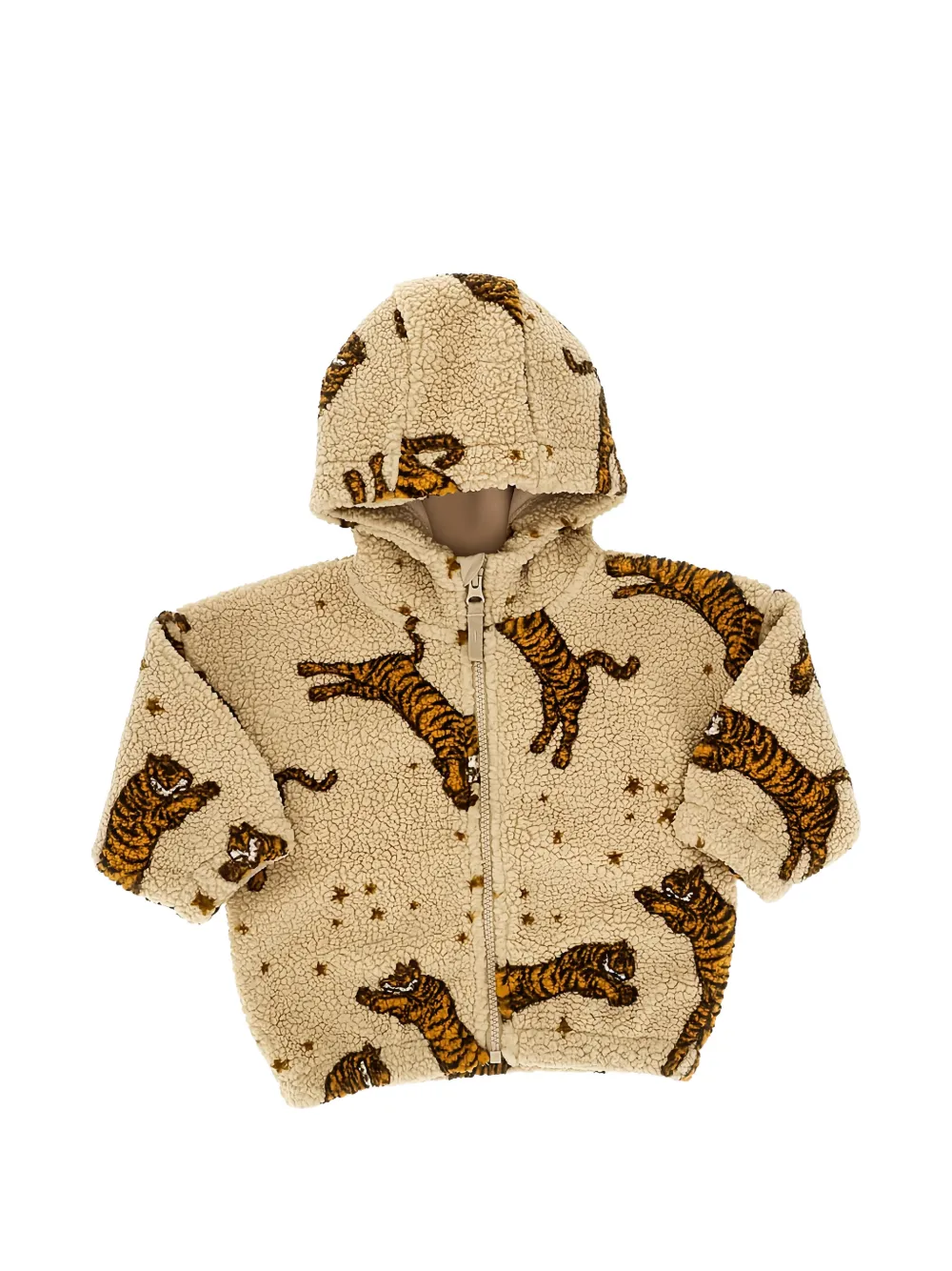 Konges Sløjd veste à imprimé tigre et texture teddy - Tons neutres Konges Sløjd veste à imprimé tigre et texture teddy - Tons neutres