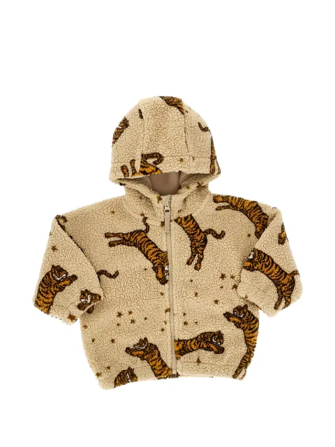 Konges Sløjd tiger-print teddy-texture jacket