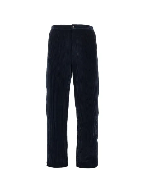 Emporio Armani pantalones de canalé con efecto de terciopelo