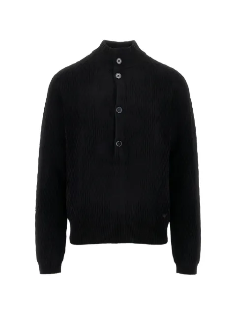Emporio Armani button-up textured sweater