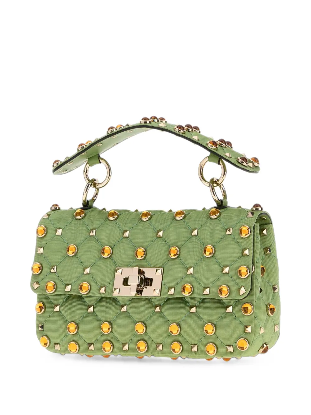 Valentino Garavani Rockstud schoudertas met kettingband Groen