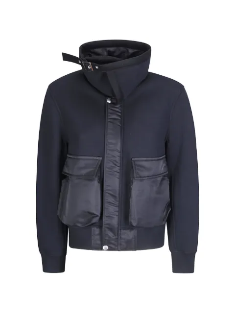 sacai buckle-fastening jacket