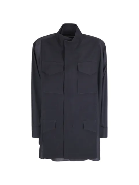 sacai Suiting crepe-satin shirt