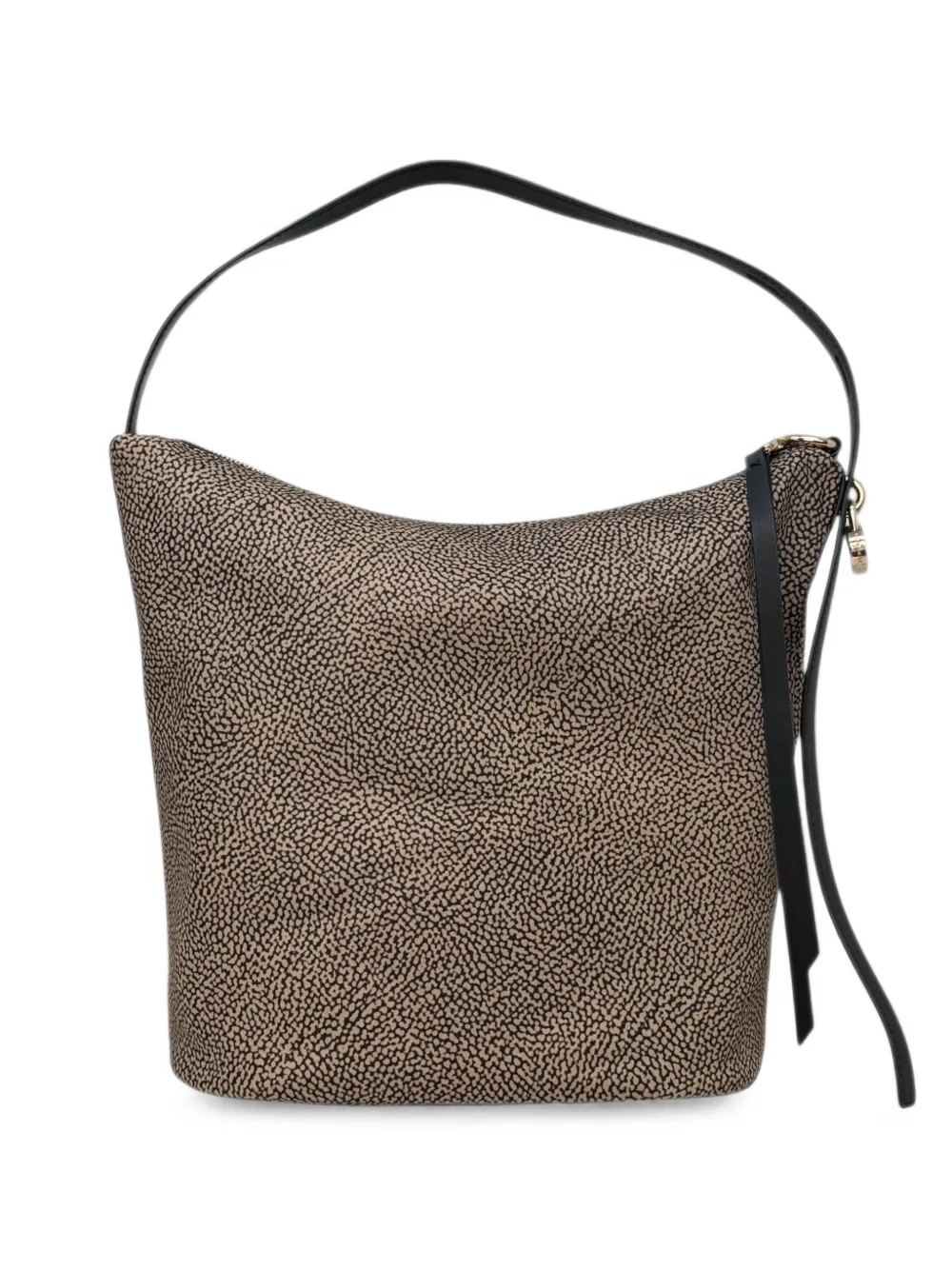 Borbonese medium Op' printed bucket bag - Toni neutri