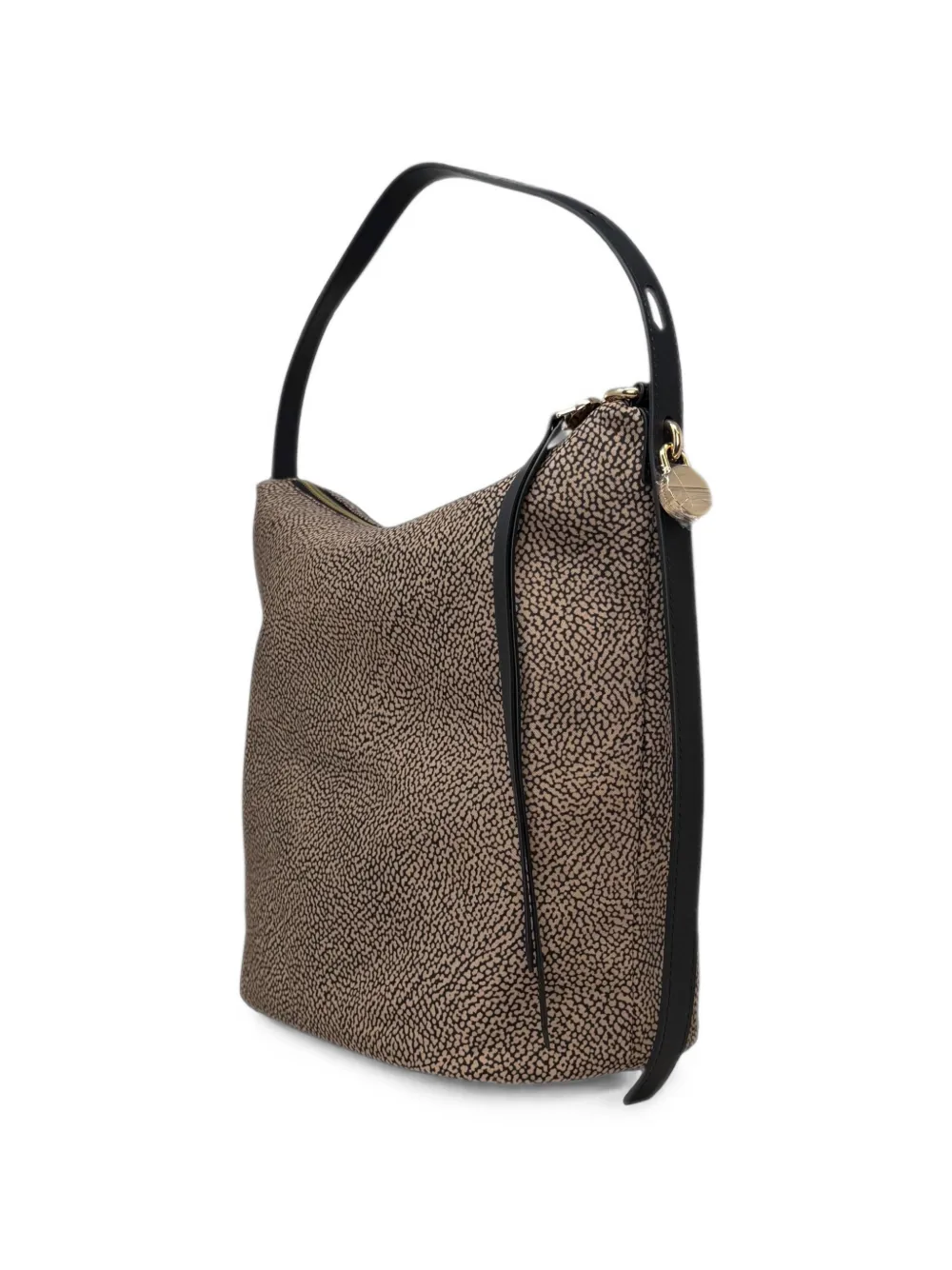 Borbonese Medium Op' bucket-tas met print Beige