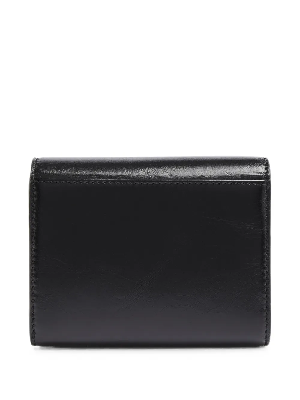 Lancel studded leather flap wallet Zwart