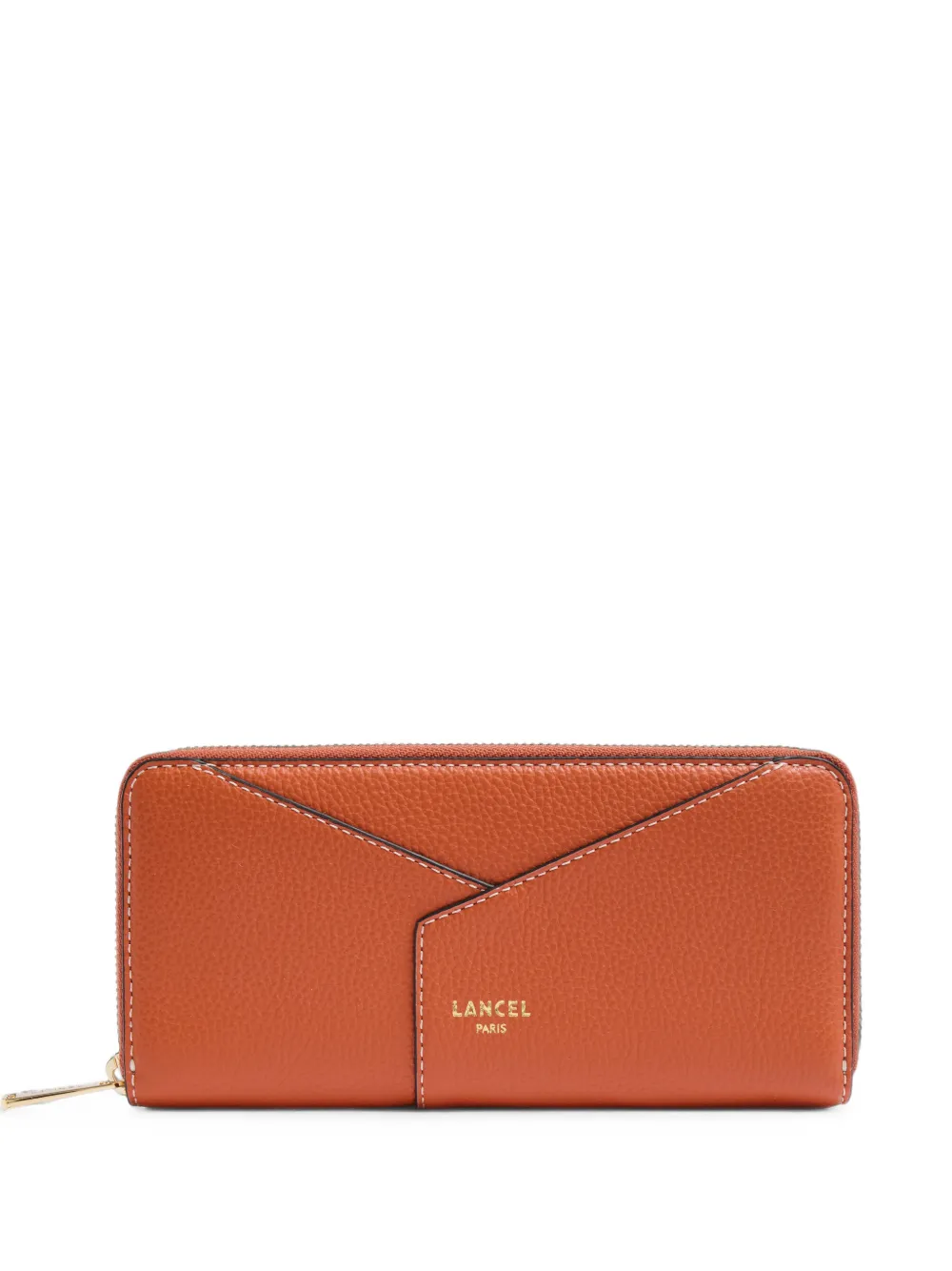 Lancel Enveloppe grained leather wallet - Arancione