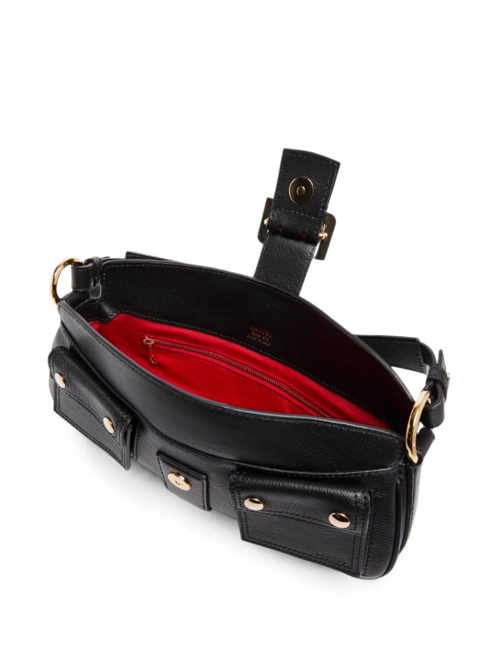 Lancel Double-L schoudertas met meerdere zakken Zwart