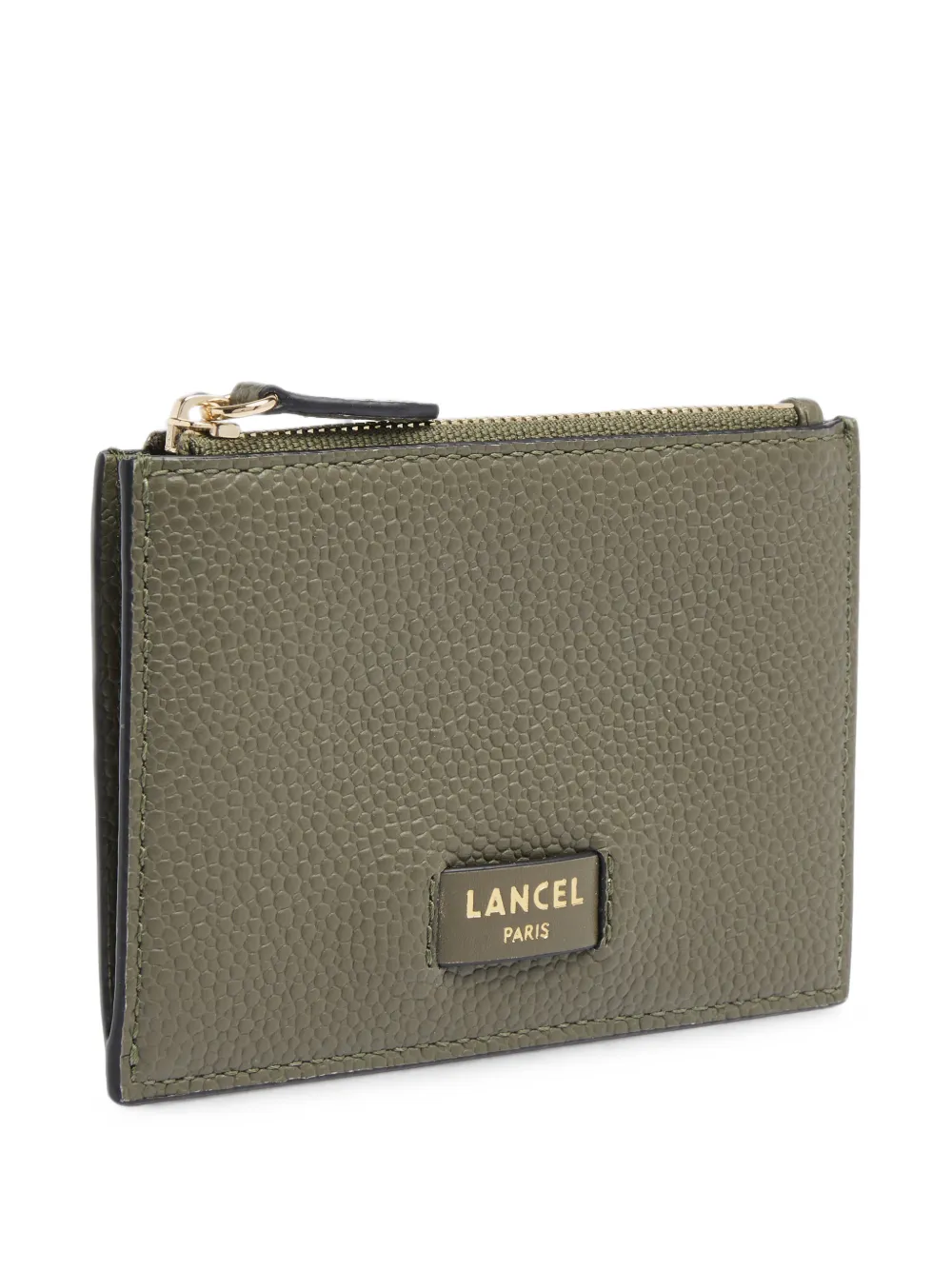 Lancel Ninon grained leather cardholder Groen