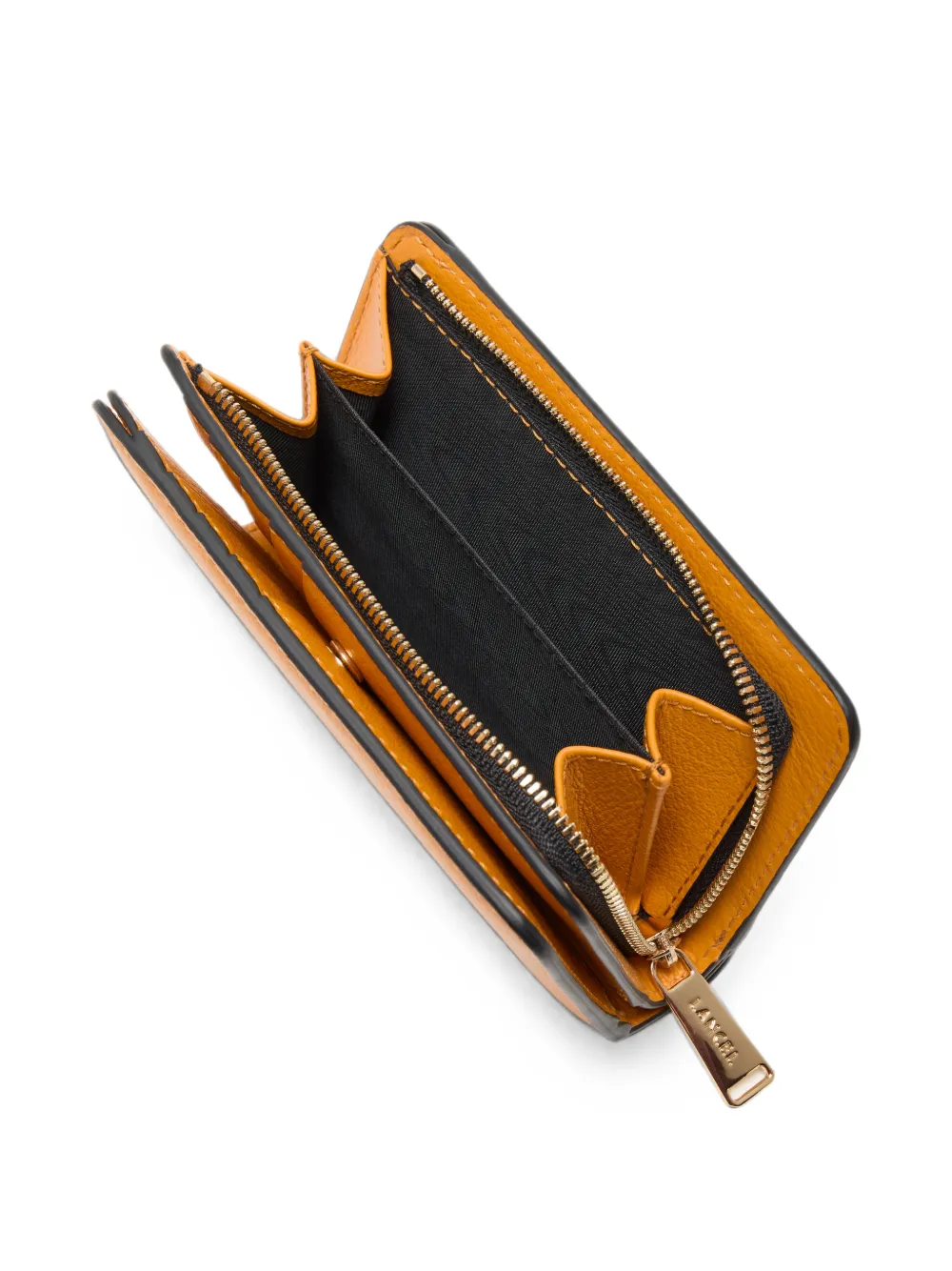 Lancel BCBG grained leather wallet Oranje