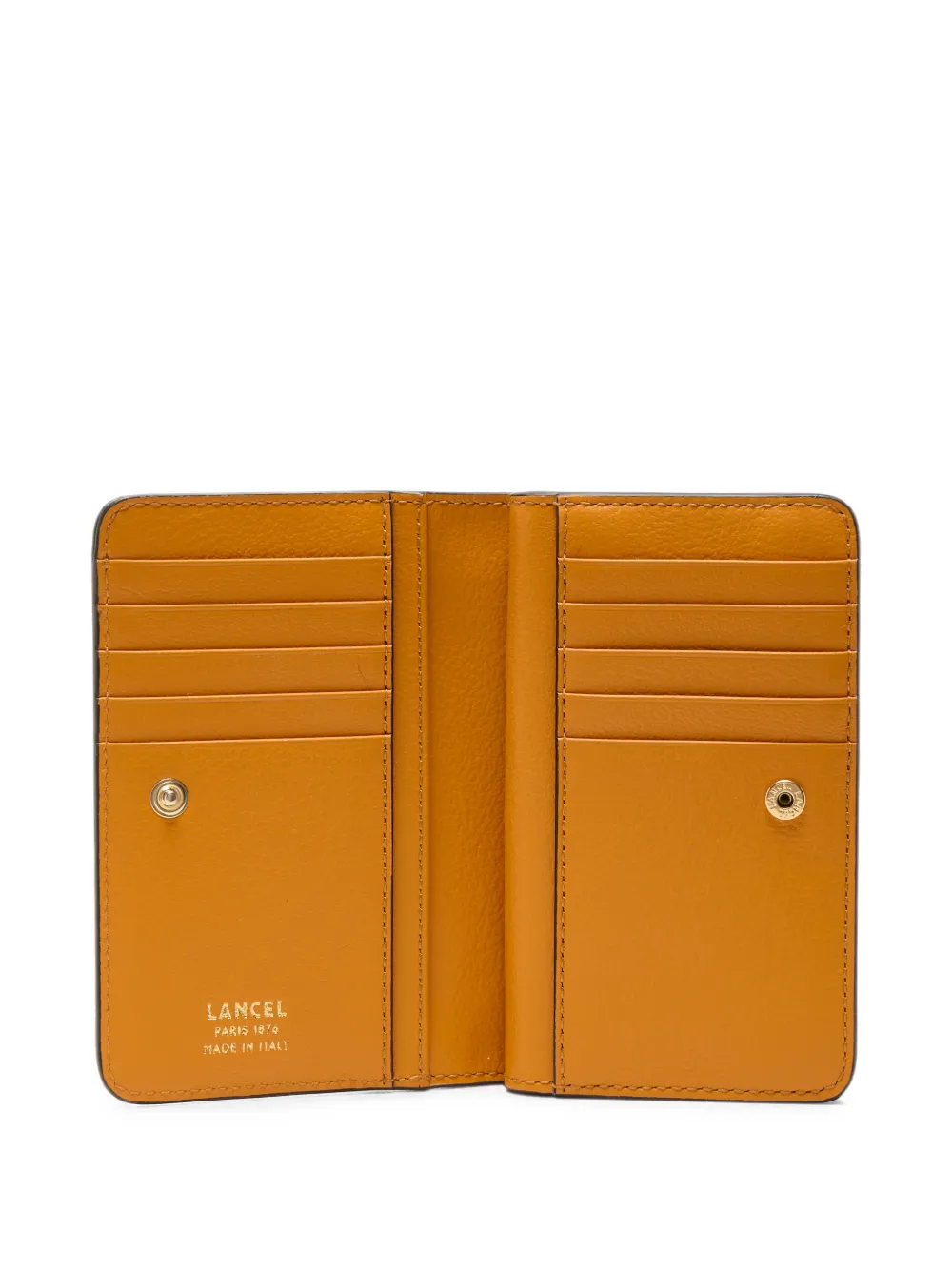 Lancel BCBG grained leather wallet Oranje
