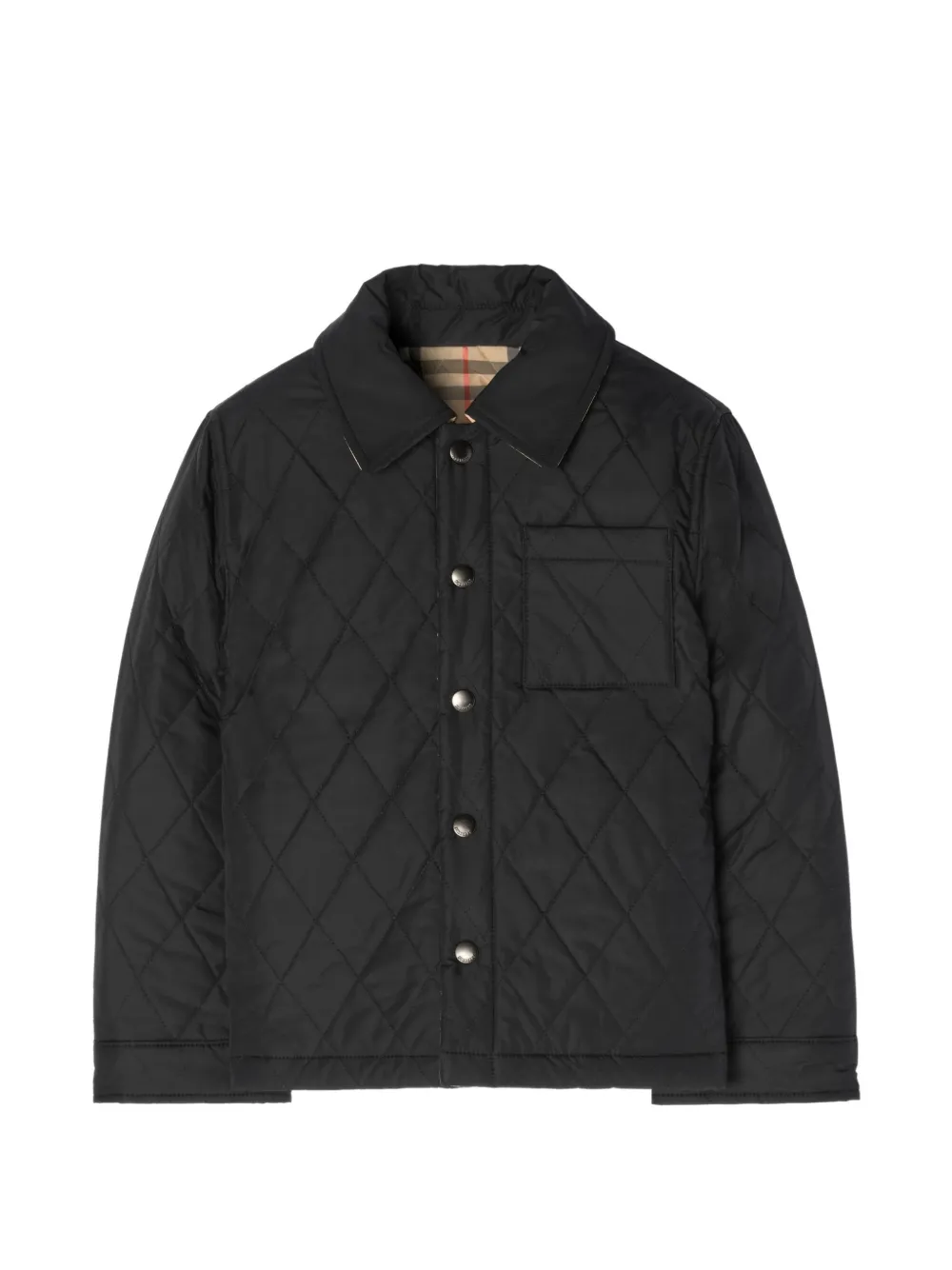 Burberry Kids reversible quilted padded acket - Nero