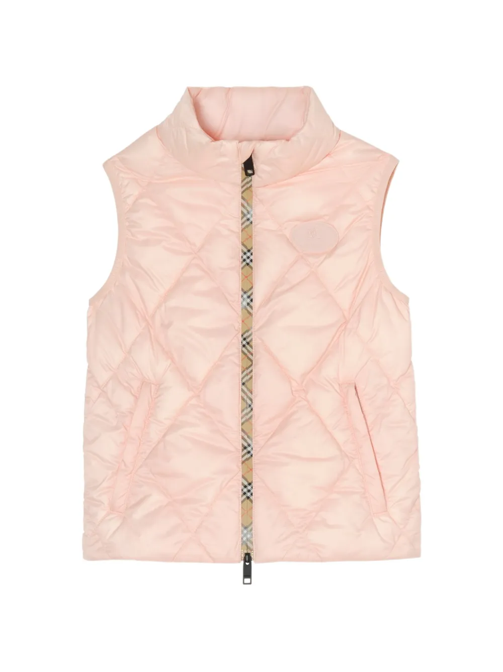 Burberry Kids Gesteppte Weste mit Karomuster - Rosa