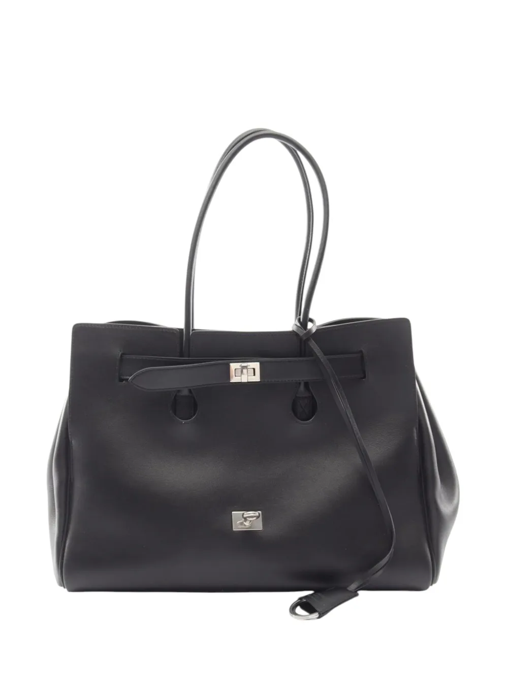 Balenciaga Pre-Owned 2020-2026 Small Smooth Calfskin Bel Air Carry All Tote satchel - Nero