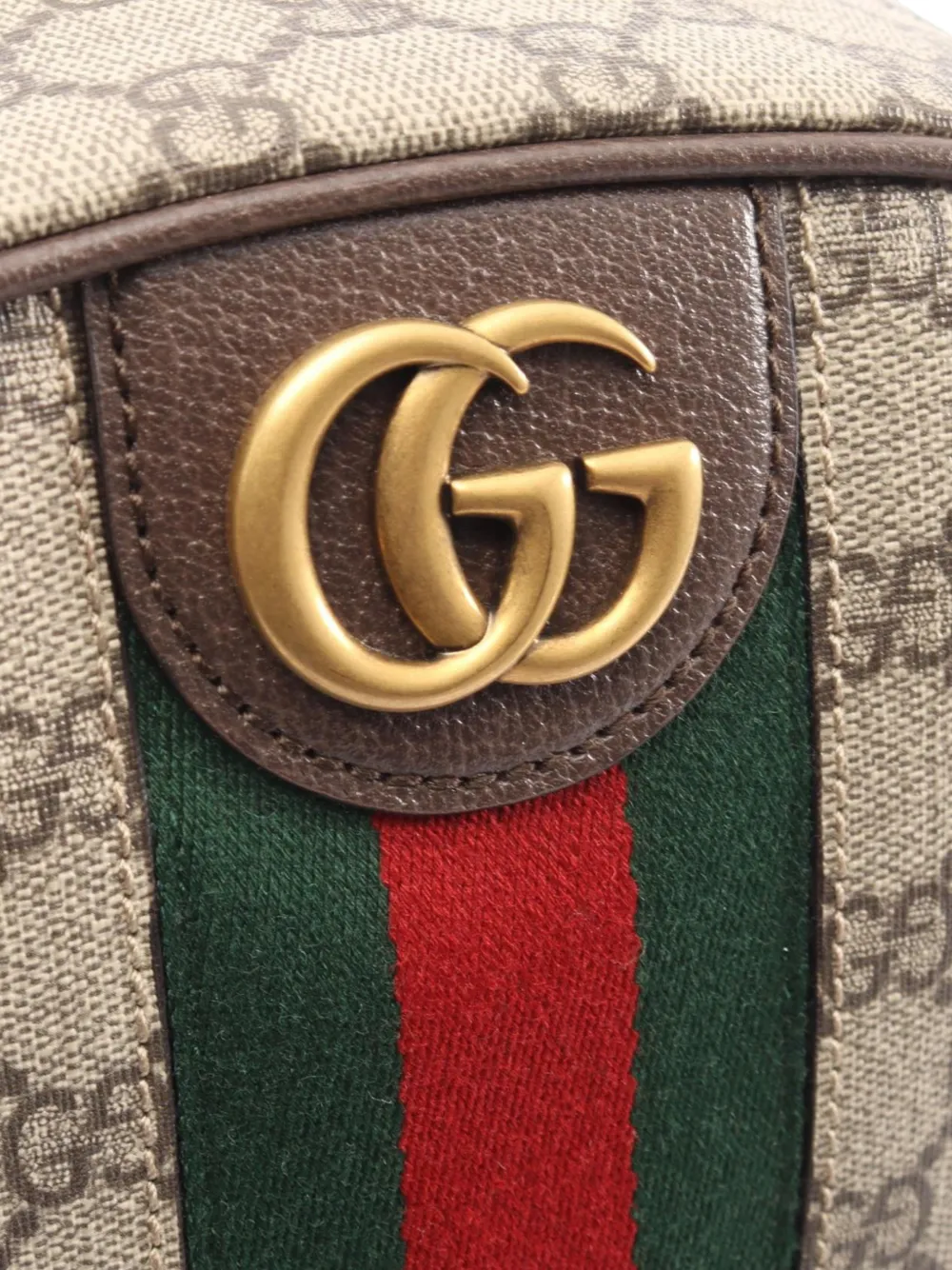 Gucci Pre-Owned 2016-2026 medium GG Supreme Ophidia rugzak Beige