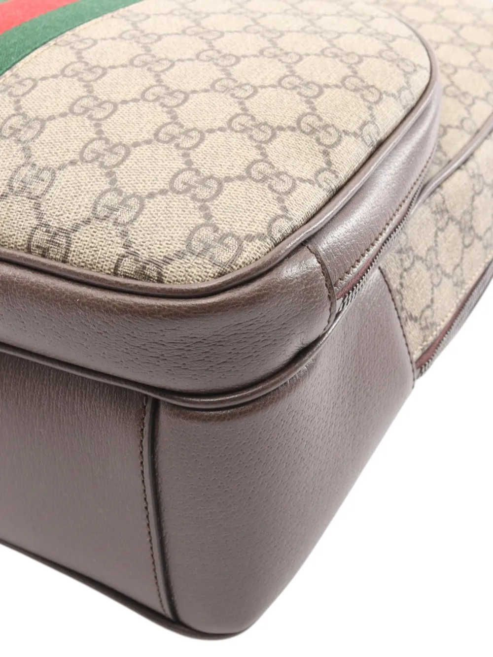 Gucci Pre-Owned 2016-2026 medium GG Supreme Ophidia rugzak Beige