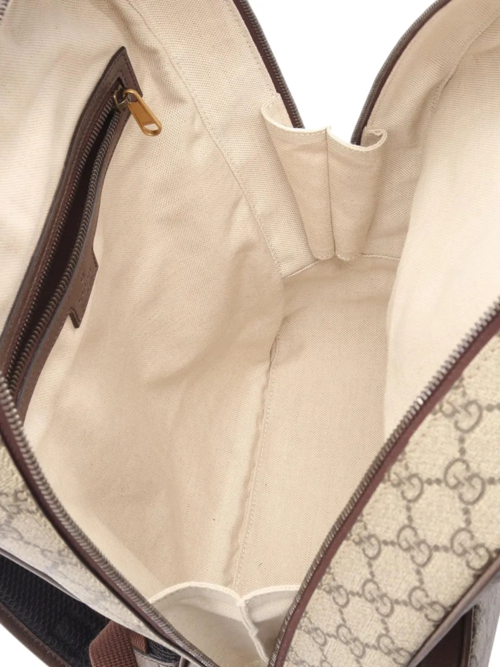 Gucci Pre-Owned 2016-2026 medium GG Supreme Ophidia rugzak Beige