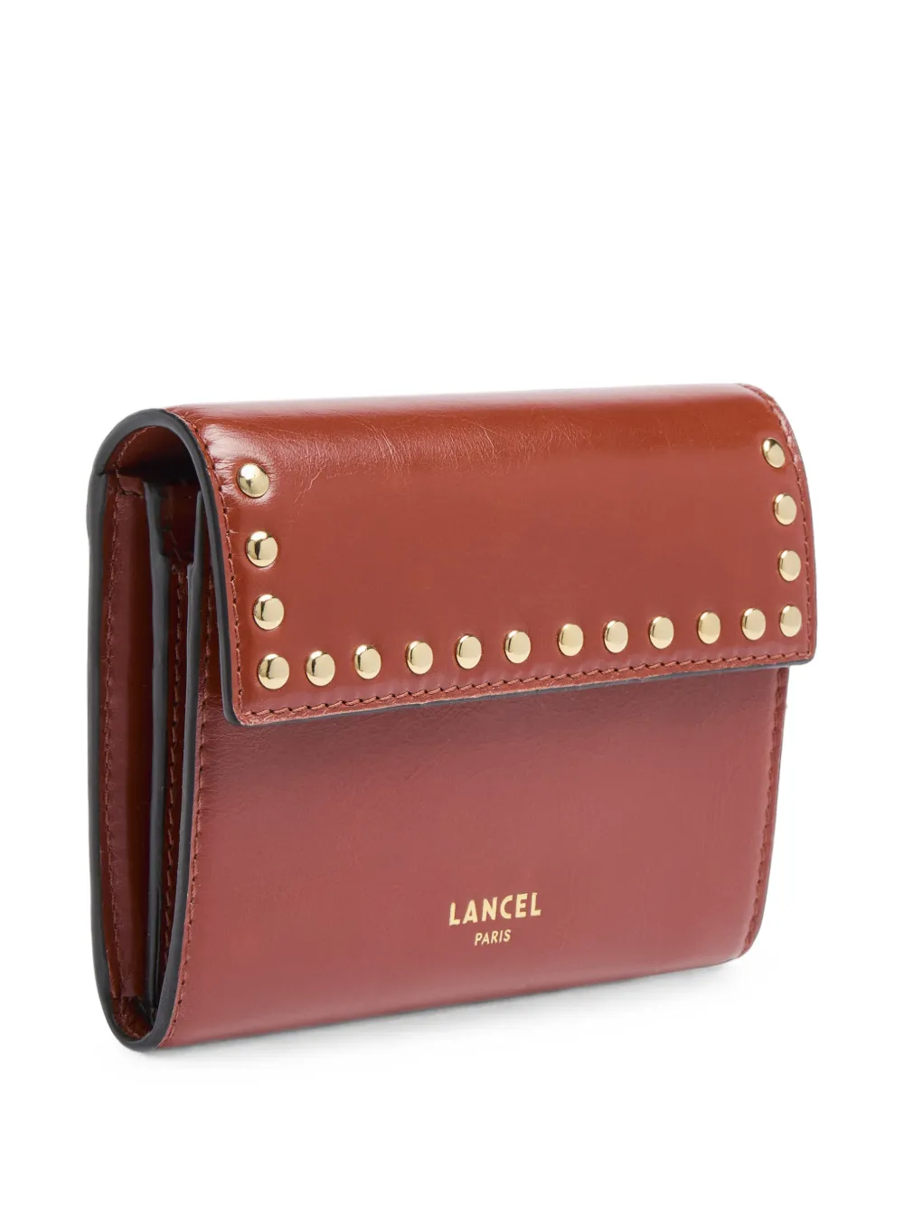 Lancel Studs leather wallet Rood