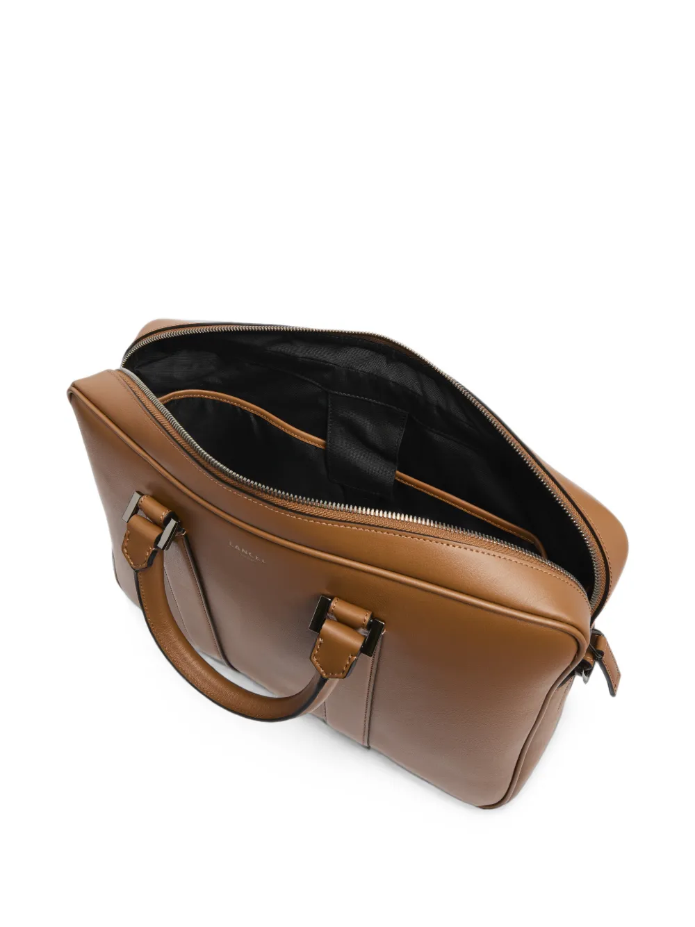 Lancel Edgard leren aktetas Bruin