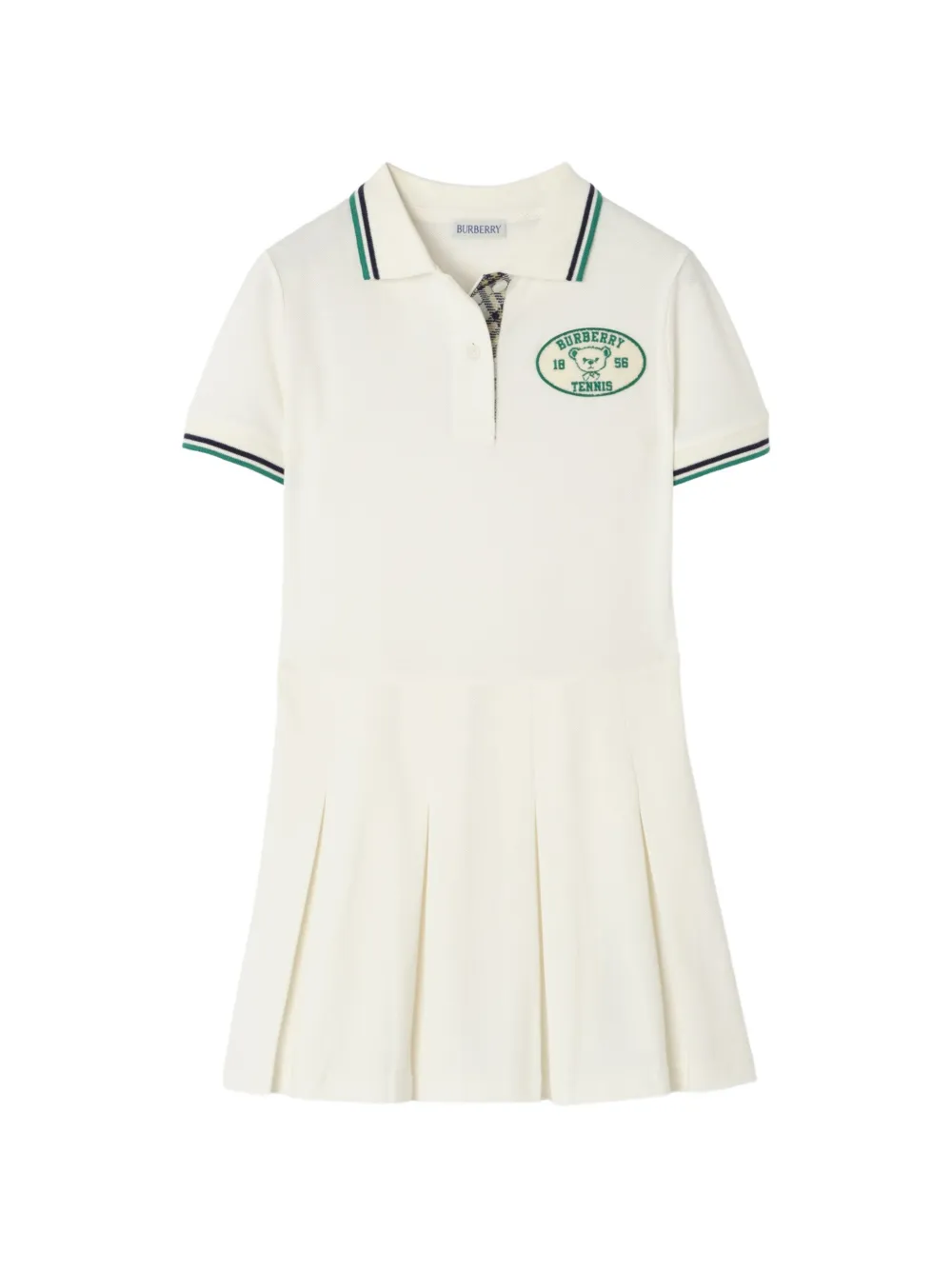 Burberry Kids polo-collar casual dress - Toni neutri