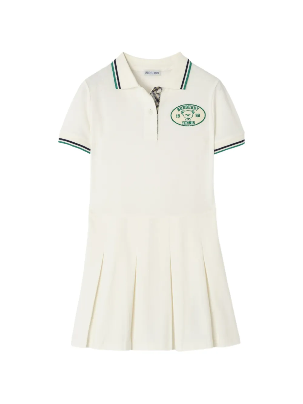 Burberry Kids polo-collar casual dress - Toni neutri