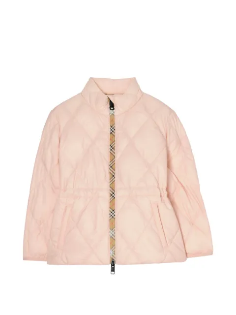 Burberry Kids check-tape padded jacket