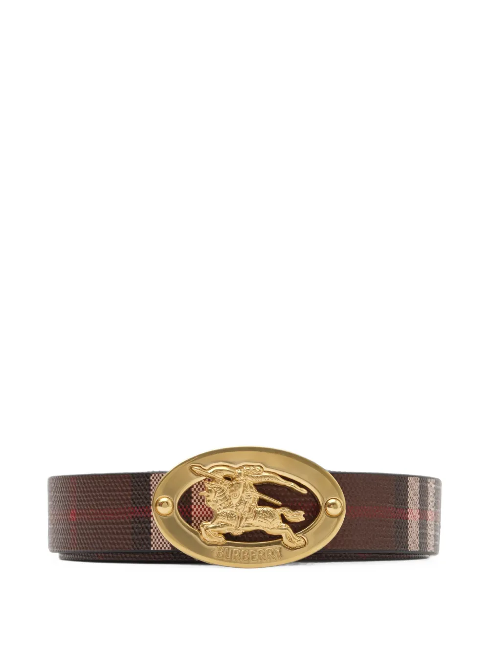 Burberry thin reversible Check oval belt